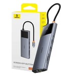 Baseus Metal Gleam II DokkingStasjon 10-i-1 USB-C til HDMI 100W