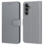 Tenphone pour Coque Samsung Galaxy A15 4G, Coque Samsung A15 5G,Etui Protection Housse Premium en Cuir PU, [Emplacements Cartes], Pochette Flip Case Compatible avec Book (Gris, Samsung A15 4G / 5G)