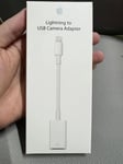 Apple MD821FE/A Lightning to USB Camera Adapter for iPhone iPad Brand New in Box