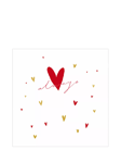 Woodmansterne Single Heart Ripple Valentine's Day Card