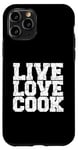 Coque pour iPhone 11 Pro Live Kitchen Love Cook Toque de chef 5 étoiles Cuisine