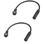 2X Voiture AM FM Radio Aerien Antenne Coaxiale 30cm Cable Adaptateur DIN 41585 A Fiche pour SIEGE