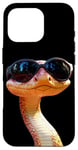 Coque pour iPhone 16 Pro Serpent avec Lunettes de Soleil Python Cobra Mamba Serpents