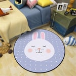 Tapis de sol Tapis rond Tapis d'intérieur, imprimé de bande dessinée Tapis de jeu pour enfants Tapis de jeu Paillasson antidérapant Sol Chambre à coucher Tapis de jeu Tapis de trappeur de saleté