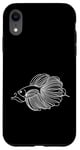 Coque pour iPhone XR Line Art Poisson & Ichtyologiste Dos plume