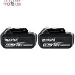 Makita Genuine BL1860 18V LXT Li-ion 6.0Ah Battery Twin Pack