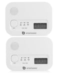 Carbon Monoxide Detector with 10 Year Sensor CO Alarm Smartwares Pack of Two