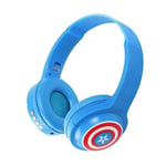 Marvel Iron Man Casque Bluetooth Over-Ear Casque st¿r¿o sans fil Cartoon Spiderman Iron Man Captain avec micro-Captain America_XINENGJI