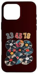 Coque pour iPhone 16 Pro Max Disque vinyle rétro 33 45 78 tr/min DJ ou amateur de musique