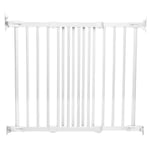 BabyDan Flexi Fit Wooden Baby Gate Diagonal Fit Option Baby Stair Gate White