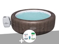 Kit spa gonflable Bestway Lay-Z-Spa St Moritz rond Airjet 5/7 places + Kit traitement brome