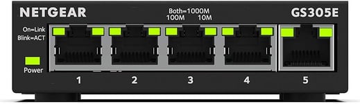 5  Port  Gigabit  Ethernet  Managed  Network  Switch ( GS305E ) -  Desktop  or