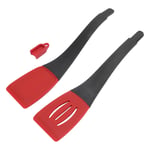 (Red Black)Heat Resistant Tip Tongs Non-Slip Silicone Heat Resistant