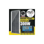 Kit Solaire 300w - Panneau Solaire Flexible Module Pv Monocristallin + Contrôleur 20a Pour Bateau Voiture Camping-Car Maison Hangar Batterie Charge