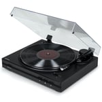 Tourne Disque Pré-amplifié Thomson TT350 NOIR 33/45 tours, Lecture et retour du bras automatique, tête de lecture Audio-Technica