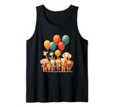 Cute Animals with Balloons Children's Party Tank Top