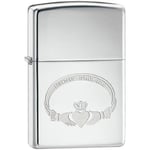 Zippo Windproof Lighter - Friendship, Loyalty, Love - High Polish Chrome, Laser - Refillable, Lifetime Use - Adjustable Flame - Gift Box - Metal - Made in USA