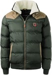 Geographical Norway ABRAMOVITCH MEN - Manteau Chaud Capuche Fourrure - Veste Chaude Homme - Blouson Manches Longues Doublure Coupe Vent Hiver - Parka Hommes Style Casual Gris foncé M