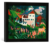 Kunst für Alle 'Image encadrée de Ernst Ludwig Kirchner Notre Maison dans Les prés, d'art dans Main de Haute qualité Cadre de Photos, 40 x 30 cm, Noir Mat