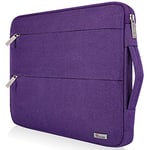 Voova Laptop Sleeve Case 13 13.3 Inch for MacBook Air 13 M1/M2/M3 2020-2024, MacBook Pro 13/14, Waterproof Slim Computer Bag Cover with Handle and Accessory Pocket, Purple