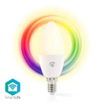 SmartLife Full Färg Glödlampa | Wi-Fi | E14 | 470 lm | 4.9 W | RGB / Varm till cool vit | 2700 - 6500 K | Android / IOS | Ljus