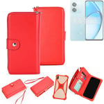 2in1 cover wallet + bumper for Oppo A20 Phone protective Case red