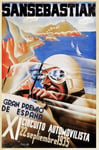 SAN SéBASTIAN AUTO 1935 - POSTER HQ 50x70cm d'une AFFICHE VINTAGE