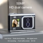 Small Digital Camera 4K HD Dual Cam Dual IPS Screen 16X Zoom Auto Focus