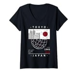 Womens Tokyo Japan The Land Of Rising Sun V-Neck T-Shirt