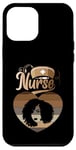 Coque pour iPhone 12 Pro Max Afro Black Nurse Mélanine Afro-Américaine Drôle Infirmière