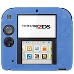 Housse étui protection silicone pour Nintendo 2 DS 2DS - Anti choc / rayures - Bleu - Straße Game ®