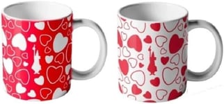 Bialetti, Lot De 2 Tasses de Lait 330ml Tasse Édition Limitée, Collection Heart