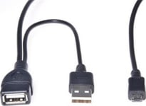 Premiumcord Premiumcord Usb Cable Usb Reduction Cable Usb A/Female + Usb A/Male - Micro Usb/Male Otg