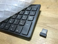 Black Wireless Large Keyboard & Mouse Set for Samsung UE40H5510 Smart TV