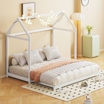 lit cabane pour enfant 90/180x190cm canapé convertible avec lit gigogne en forme de maison lit pliant fonctionnel lit double pour adolescent