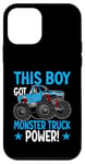 Coque pour iPhone 12 mini Monster Truck pour garçons, tout-petits, anniversaire, école, enfants