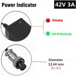 Chargeur de Batterie au Lithium de Vélo et Trottinette Électrique,Chargeur 42V,3A,Pack Li-ion 10S 36V,Connecteur DC/XLR/RCA/GX16 - Type 3P GX16-EU