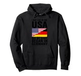 I may life in the USA but my story began in germany German Pullover Hoodie