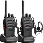 Baofeng Walkie Talkie Lång Räckvidd Uppladdningsbar Professionell 16 Kanaler PMR Walkie Talkies Radio, med Öronsnäcka, USB Laddare, Batteri (1 Par)