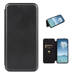 COQUE Étui Xiaomi Redmi Note 13 4G, étui Portefeuille en Cuir avec Fente pour Carte, étui en TPU en Cuir de Fibre de Carbone pour Xiaomi Redmi Note 13 4G-Le Noir