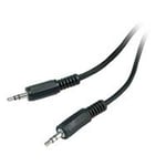 Cable avec fiche Jack 3,5mm stéréo mâle ET fiche Jack 3,5mm stéréo mâle- 1m20