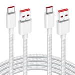 67w Super-Vooc Cable Chargeur Pour Oneplus 11 5g/10 Pro/10t/9 8t 8 7t,Nord Ce 3 Lite 5g,Realme Gt 2 Pro/Neo 3 3t,9 8 7 6 Pro/X50 X3,Oppo A17 A78 A57 A57s A94 A77 Find X5 Reno 7 8,7.3a Usb C 1.8m+1.8m