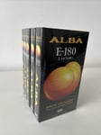 Alba E-180 - 3 Hour VHS Recording Blank Tapes High Quality x5 - New Sealed