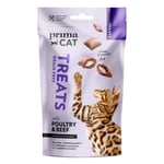 PrimaCat Crunchy Treats Skin Coat med fjærkre Biff - 40 g