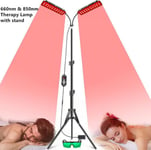 Red Light Therapy Lamp Dual Infrared Lamps 660nm Red and 850nm Near Infrared