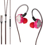 7Hz Salnotes Zero Hifi ¿¿couteurs Intra-Auriculaires De 10 Mm Dynamiques Iem Avec Diaphragme En M¿¿tal Composite, Cable Ofc 2 Broches D¿¿tachable (Rose, Avec Mic, Type C)