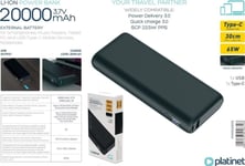 Powerbank Platinet Platinet Power Bank 20 000 Mah Pd65w Quick Charge Black [45871]