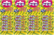 4x PEZ Refills 6 Pcs Pack Sour Mix Flavour Sweets For PEZ Dispenser (24 Refills)