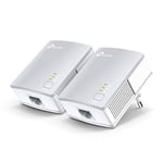 TP-Link CPL 600 Mbps et Ports Ethernet, Prise CPL Kit de 2, Compatible avec tous les Anciens Modèles et toutes les box internet, Blanc, TL-PA4010 KIT