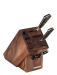 Continenta Knife Block In Acacia Brun